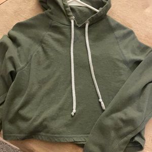 Green Crop Hoodie
